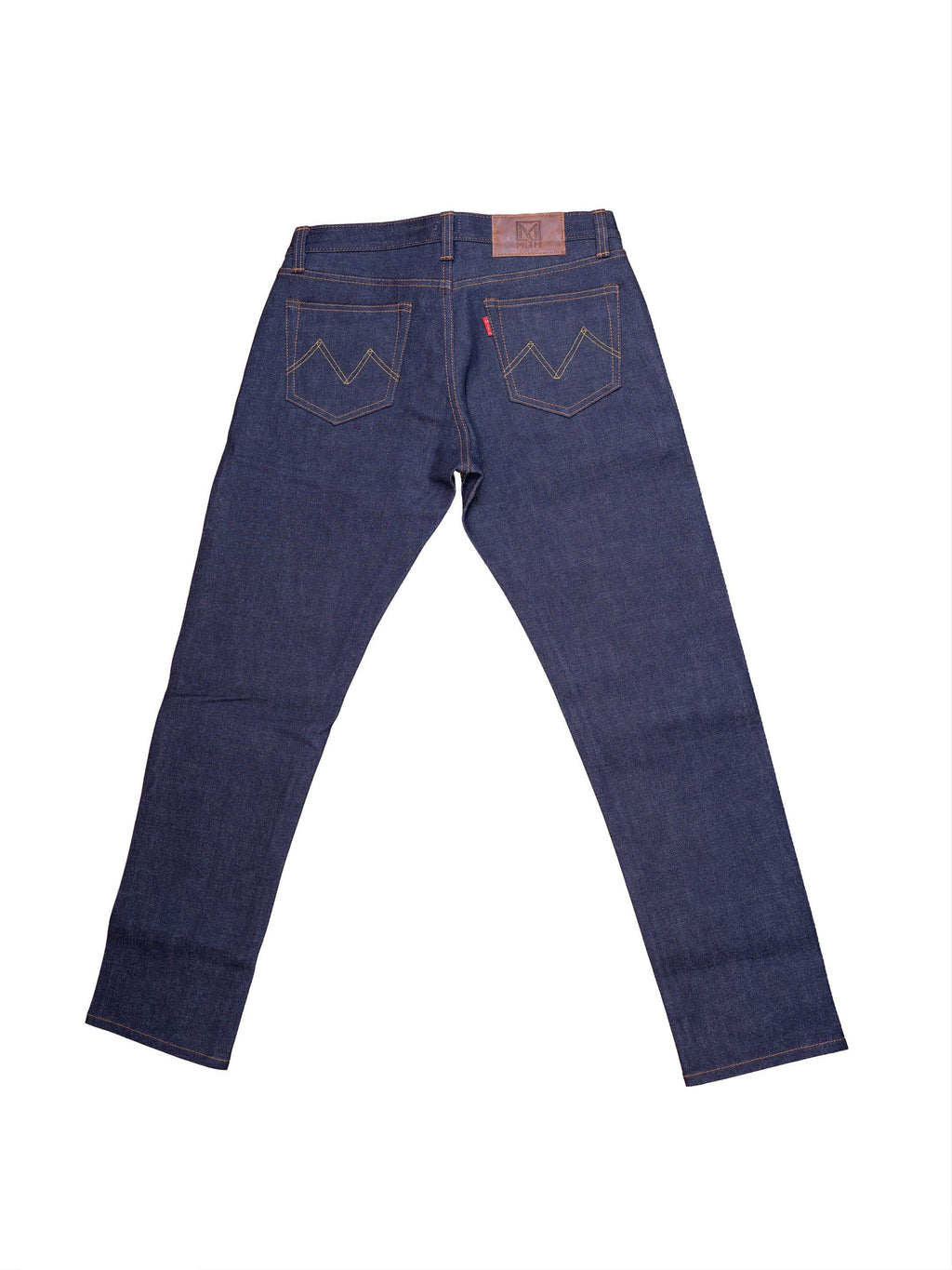 13 oz Japanese Selvedge Raw Denim Jeans - Back View