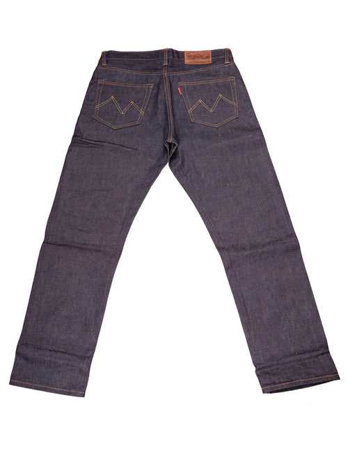 16 oz Japanese Selvedge Raw Denim Jeans – Back view