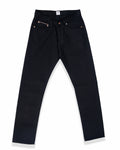 17oz selvedge raw denim jeans front view laid flat on the white background
