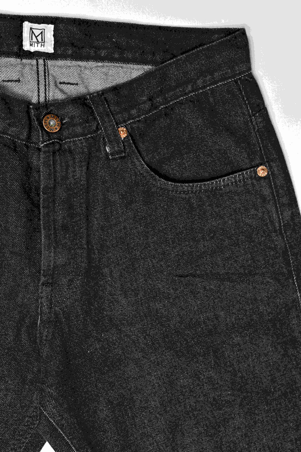 13 oz Japanese Raw Denim Charcoal Gray – Selvedge texture detail