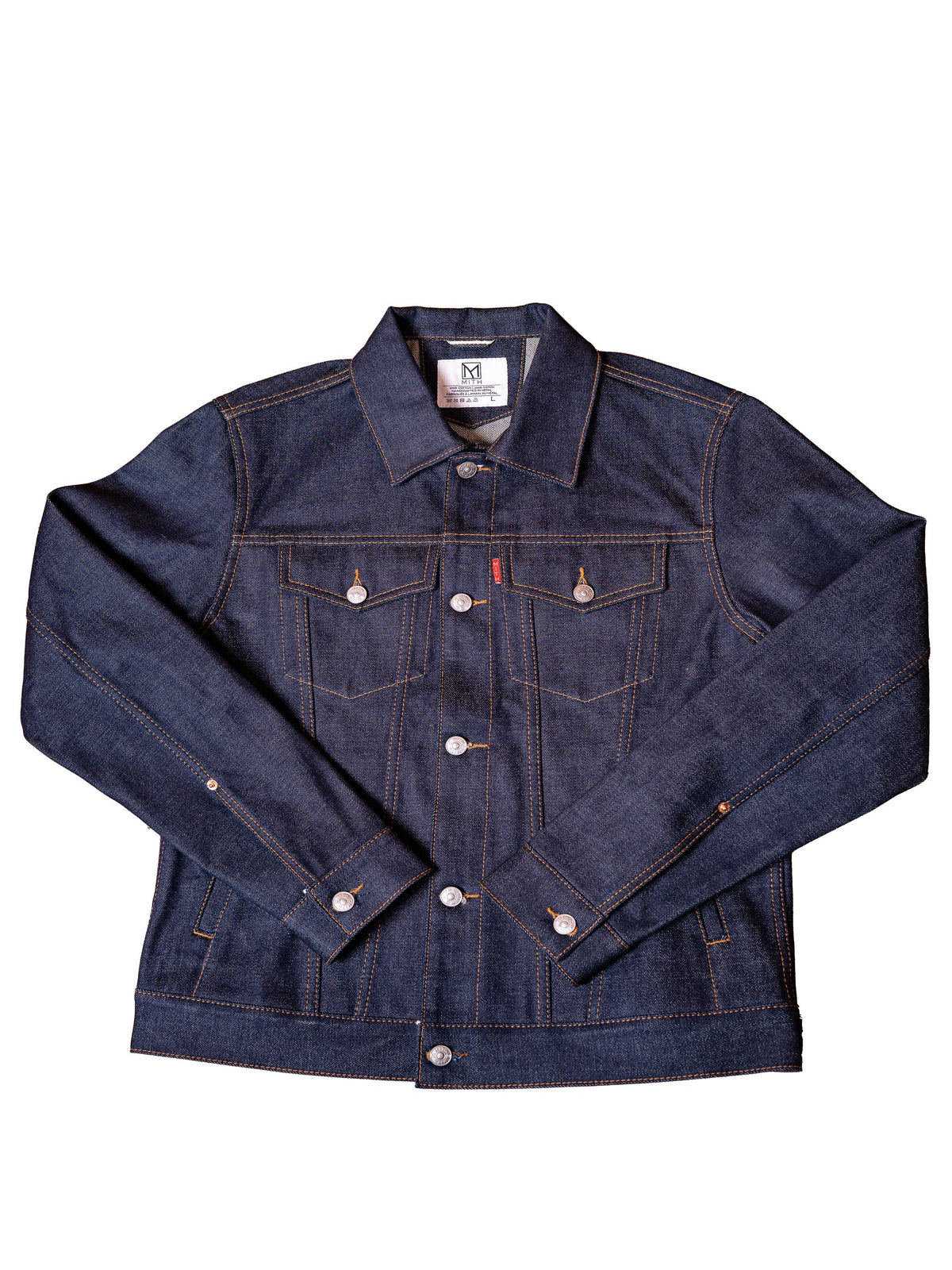 16 oz Japanese Selvedge Raw Denim Type III Jacket – Product front view